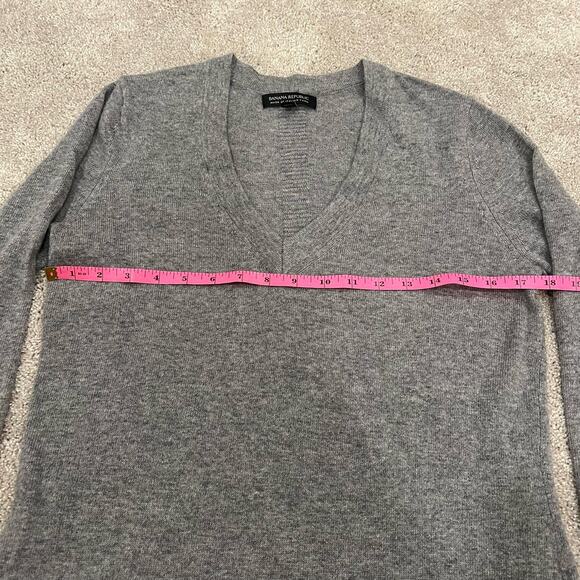 Banana Republic Women's Wool Cashmere Vneck Sweaterdress Grey Size Small - Picture 10 of 10